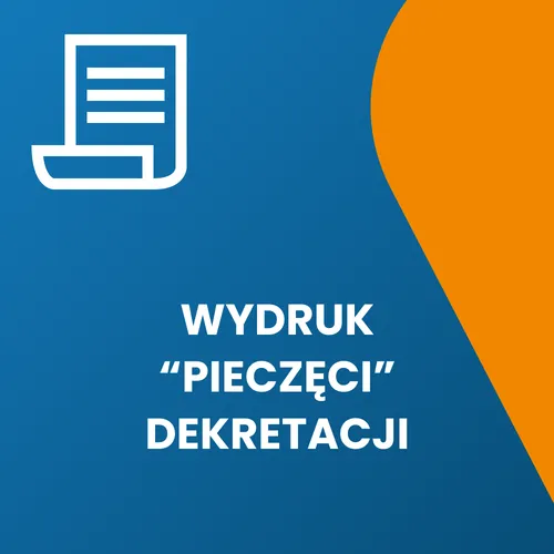 grafika strony Wydruk „pieczęci" dekretacji