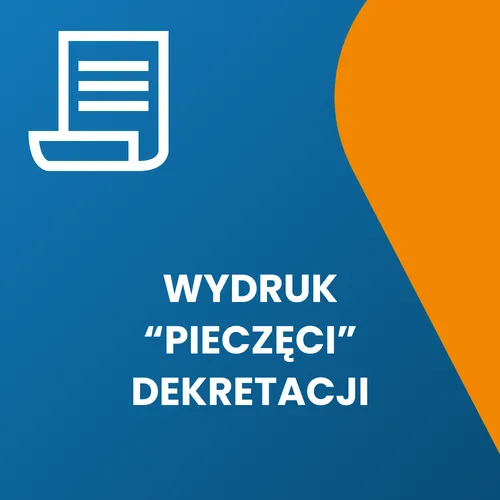 grafika strony Wydruk „pieczęci” dekretacji